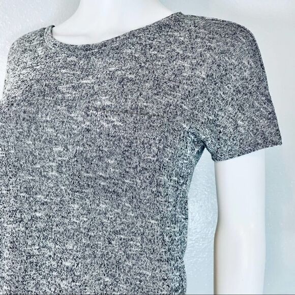 M&S Knit Lightweight Short Sleeve Blouse Gray - Picture 3 of 10